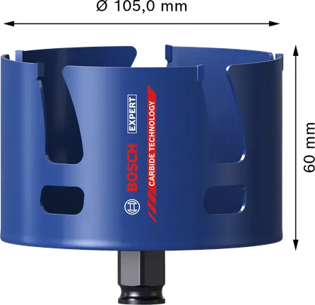 Боркорона Bosch EXPERT Construction Material 105 мм.