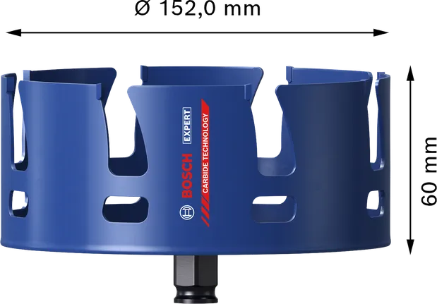 Боркоронка Bosch EXPERT Construction Material Power Change Plus, 152 мм.