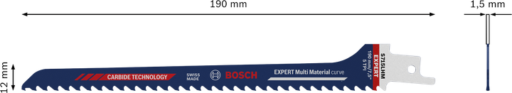 Нож за реципрочно трионче за дърво и метал Bosch EXPERT S715LHM.