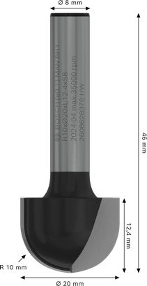 Фрезова кутия Bosch PRO с дръжка R 10, 8 мм.