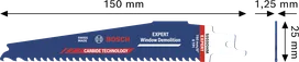 Карбидно острие за разрушаване на прозорци Bosch EXPERT S959DHM.