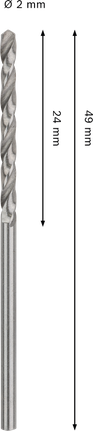Спирално свредло Bosch PRO Metal HSS-G 2 мм.