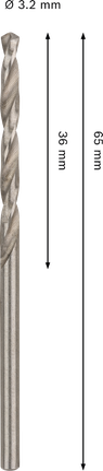 Спирално свредло Bosch PRO Metal HSS-G 3,2 мм.