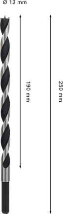 Свредло за дърво Bosch PRO Brad Point 12x190x250 мм.
