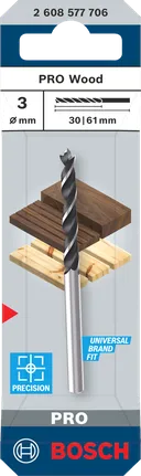 Свредло за дърво Bosch 3 mm PRO.