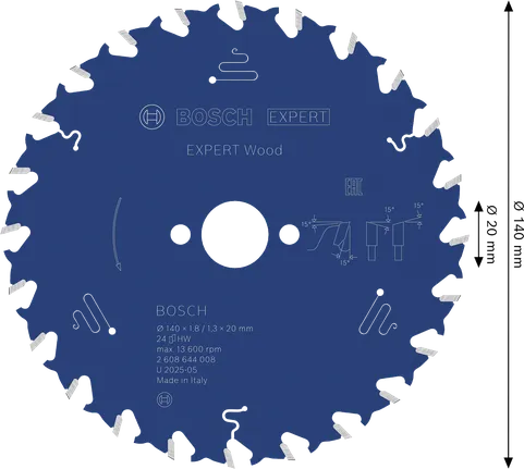 Диск за циркуляр Bosch EXPERT Wood 140 мм T24.