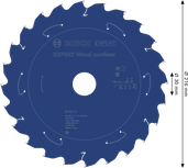 Акумулаторен циркуляр Bosch EXPERT Wood, диаметър 216 мм.