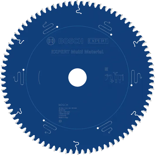 Циркулярен диск Bosch EXPERT Multi Material, 80 зъба.