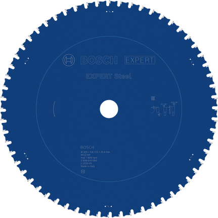 Диск за циркуляр Bosch EXPERT стомана, диаметър 305 мм.