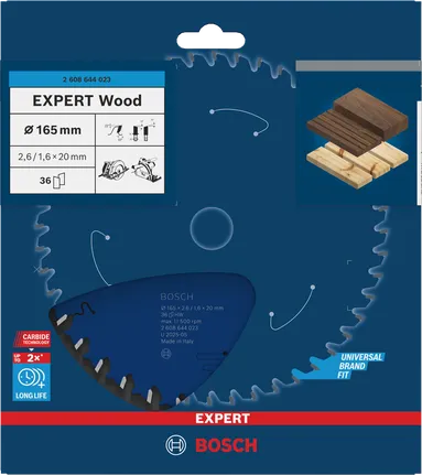 Нож за циркуляр Bosch EXPERT Wood 165×2.6/1.6×20 мм T36.