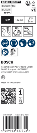 Нож за прободен трион Bosch EXPERT Hardwood с 2-странно почистване T 308 BF.