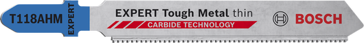 Нож за прободен трион Bosch EXPERT Tough Metal T118AHM, карбидни зъби.