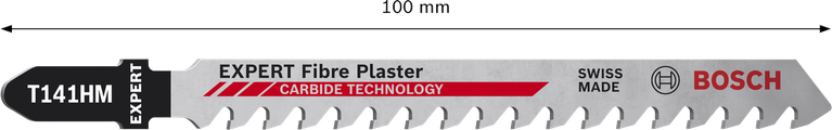 Нож за прободен трион Bosch EXPERT Fiber Plaster T141HM с карбидни зъби.