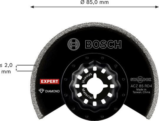 Bosch EXPERT ACZ 85 RD4 сегментна диамантена фугираща плоча, 85 мм.