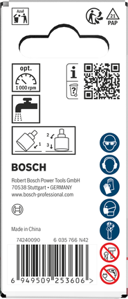 Боркорона за плочки Bosch с въртящ се бор 18 x 40 мм за пробиване на плочки.