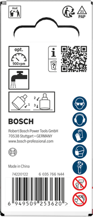 Боркорона за плочки Bosch с въртящ се бор 27 x 40 мм за пробиване.