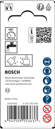 Боркорона за плочки Bosch с въртящ се бор 35 x 40 мм за пробиване на плочки.