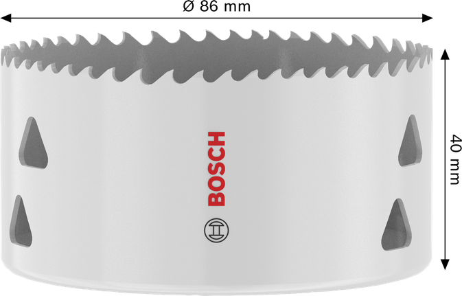 Многофункционален резбован отвор за циркуляр Bosch 86x40 мм.