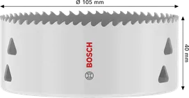Многофункционален резбован боркорона Bosch 105 x 40 мм.