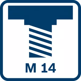 Резба на шпиндела M 14 