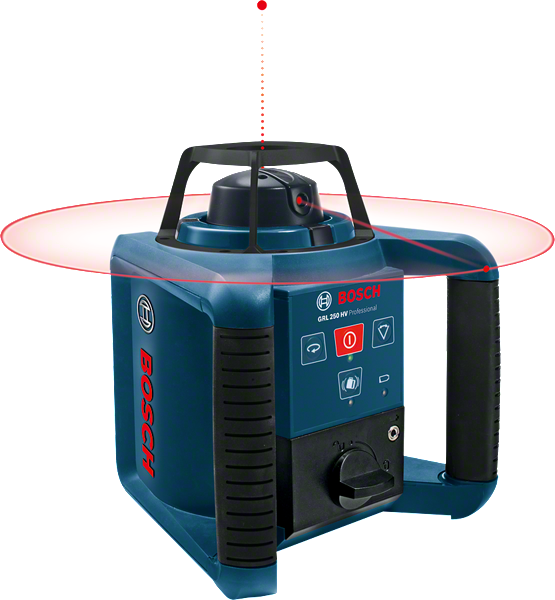 Ротационен лазерен нивелир Bosch GRL 250 HV, обхват 250 м.