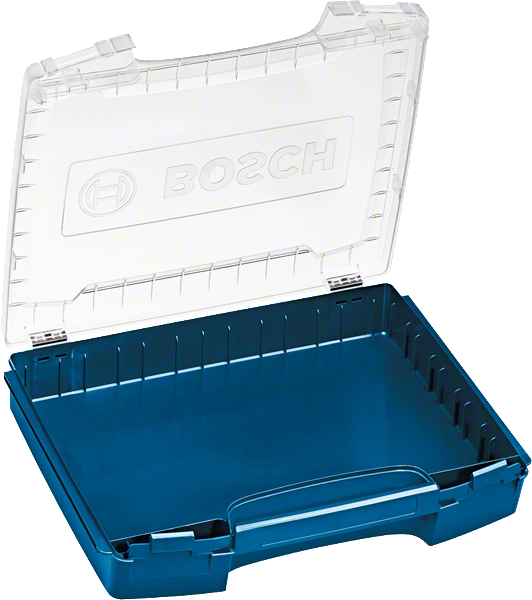 Кутия за носене Bosch i-BOXX 72 с прозрачен капак.