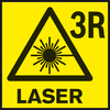 Laser class 3 Laser class for measuring tools.