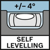 Self Levelling Self-levelling ± 4°