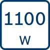 Nominal input power 1100 W