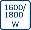 Nominal giriş gücü 1600/1800 W 