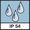 Proteção IP 54 Proteção contra pó e projeções de água IP54