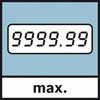 GWM 40 Measurement Maximum measured value 9999.9 m