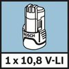 Аккумуляторный блок 10,8 V-LI Возможна работа от аккумулятора 10,8 V-LI
