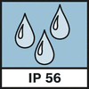 Indice de protection IP 56 Protection contre les poussières et projections d'eau IP56