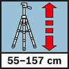 Altura de trabajo 55-157 cm Altura de trabajo entre 55 y 157 cm