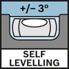 Self Levelling 3° Самонівелювання ± 3°