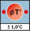 Précision temp. de surface Précision de mesure ± 1,0 °C