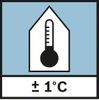Précision temp. ambiante Précision température ambiante ± 1,0 °C