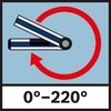 Measuring range of angles 0°–220° Angle measuring range 0°-220°