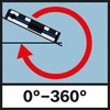 Діапазон вимірювання кутів 0°–360° Діапазон вимірювання кутів 0°–360°
