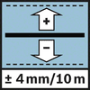 Точність нівелювання 4 мм / 10 м Точність нівелювання ± 4 мм / 10 м