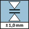 Accuracy Précision de mesure± 1,0 mm