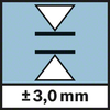 Accuracy Précision de mesure± 3,0 mm