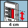 Reception range 4.0 cm Reception range 4 cm