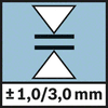 Точність Точність вимірювання ± 1,0/3,0 мм