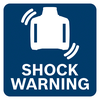 Shock warning function gives an alarm if tool is moved