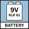 Battery 9,6 V AlimentaciÃ³n de tensiÃ³n mediante 1 pila de 9 V 6LR61