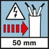 Detection depth Power Profundidad mÃ¡xima de detecciÃ³n de cables elÃ©ctricos 50 mm