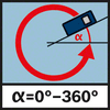 Senzor za nagibe do 360° Ugrađeni senzor za nagibe do 360°