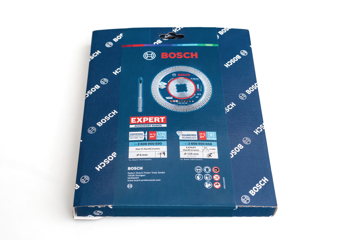 Bosch EXPERT Hard Ceramic Kit 125 mm diamond cutting disc.